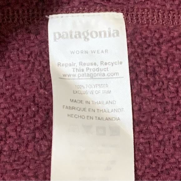 Patagonia Better Sweater Women's Maroon 1/4 Zip Pullover XS - Picture 9 of 13